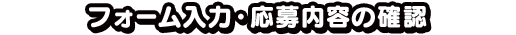 フォーム入力・応募内容の確認