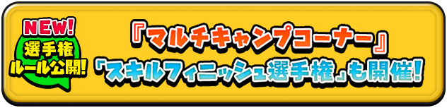 『マルチキャンプコーナー』「スキルフィニッシュ選手権」も開催！