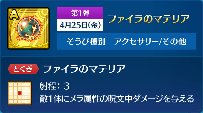 ファイラのマテリア