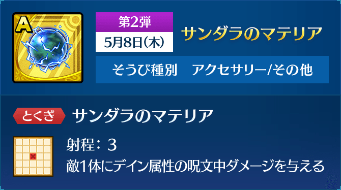 サンダラのマテリア