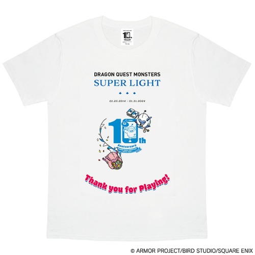 ドラゴンクエストモンスターズ　スーパーライト　10周年ありがとうＴシャツ
