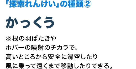 「探索れんけい」の種類② かっくう